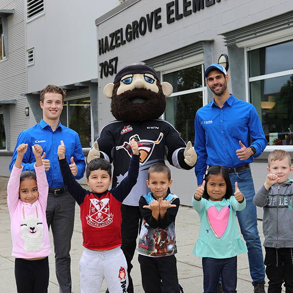 Centra Windows supporting local school and Vancouver Giants